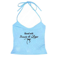 Beauty & Rage Y2K Halter Top
