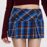 Best In Class Plaid Mini Skirt in Blue