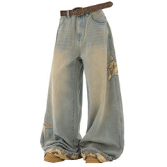 Camouflage Star Wide Leg Jeans
