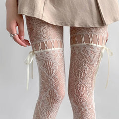 Coquette Bow Lace Tights