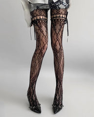 Coquette Bow Lace Tights