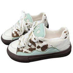 Cow Print Skater Sneakers