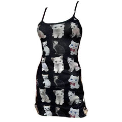 Cute Cats Print Y2K Mini Dress