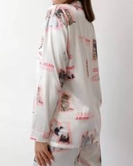 Kitty Satin Pajama Set