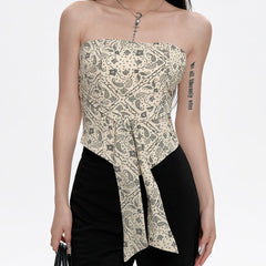 Paisley Print Tube Top