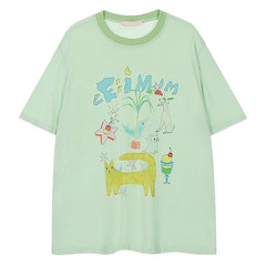 Whimsical Doodle Graphic Tee