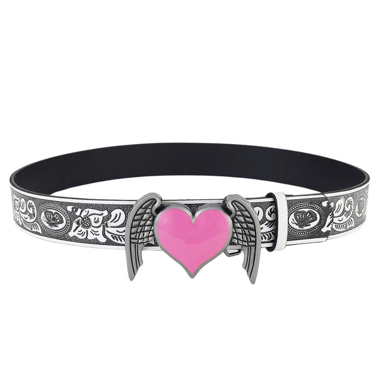 Y2K Aesthetic Angel Wings Heart Belt
