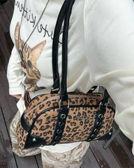 2000s Leopard Print Shoulder Bag