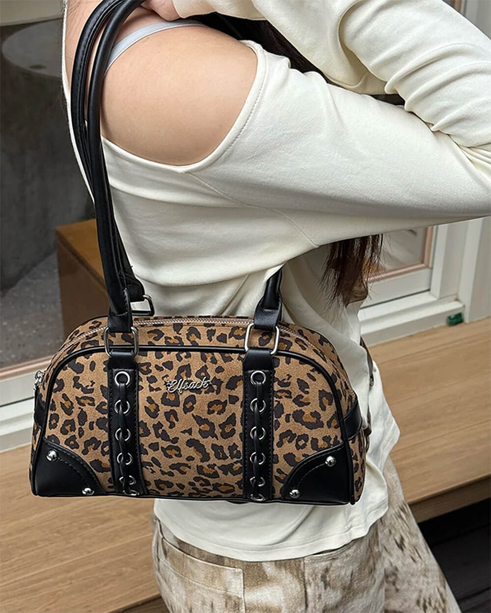 2000s Leopard Print Shoulder Bag