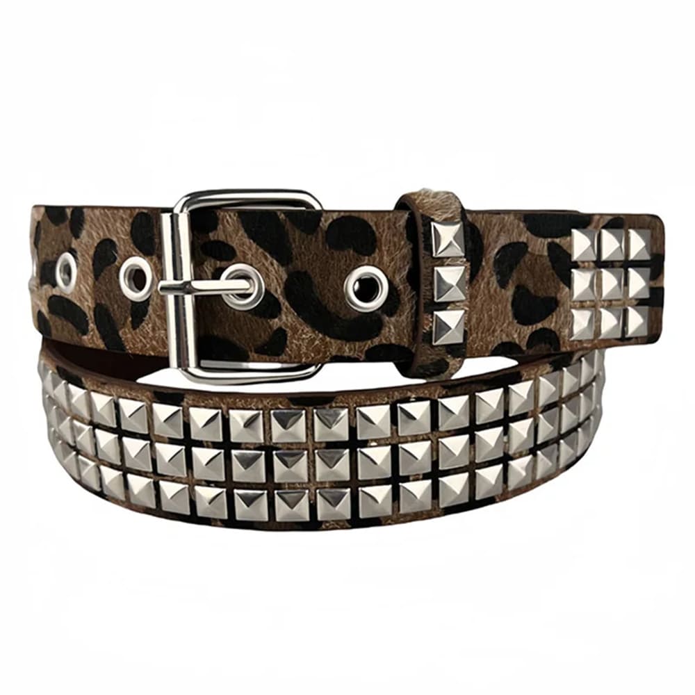 2000s Leopard Studded Belt