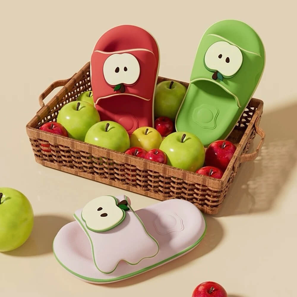 3D Apple Slide Slippers