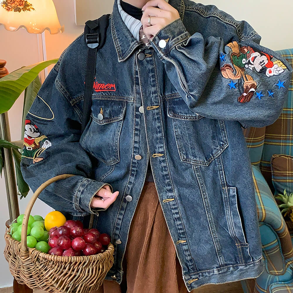 90's Kids Embroidery Denim Jacket