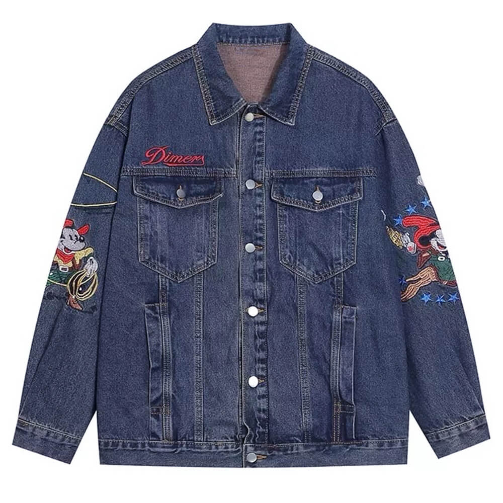 90's Kids Embroidery Denim Jacket