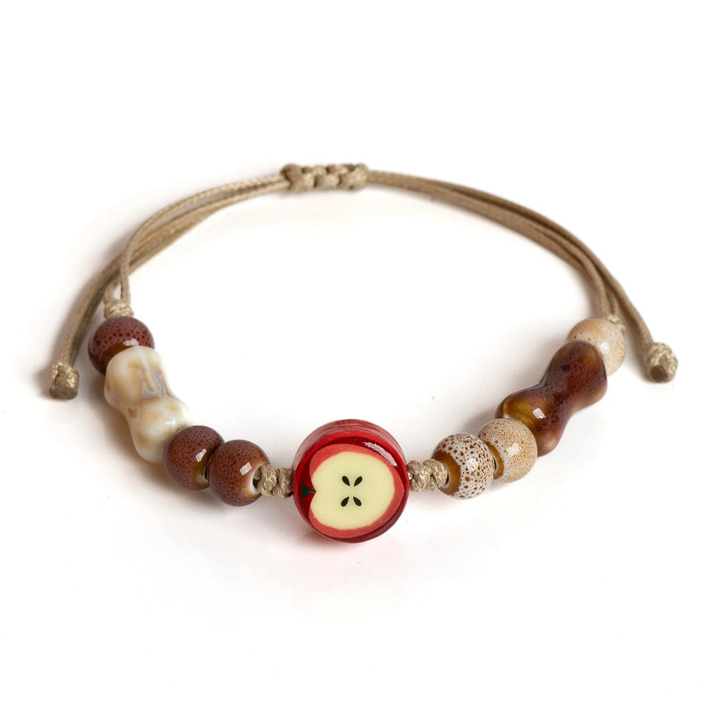 Apple Beaded Bracelet