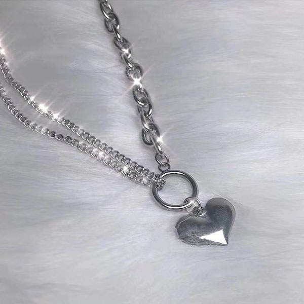 Asymmetric Heart Necklace