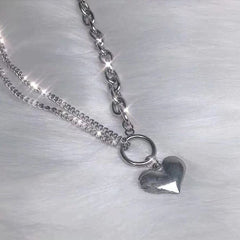 Asymmetric Heart Necklace