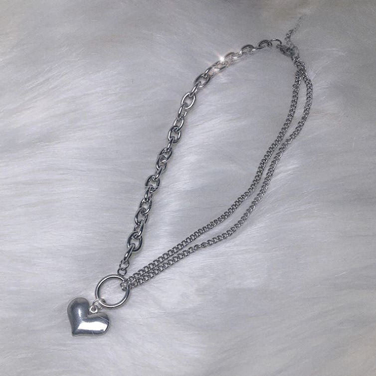 Asymmetric Heart Necklace