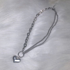Asymmetric Heart Necklace