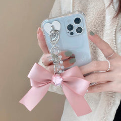 Bow Pearl Chain iPhone Case