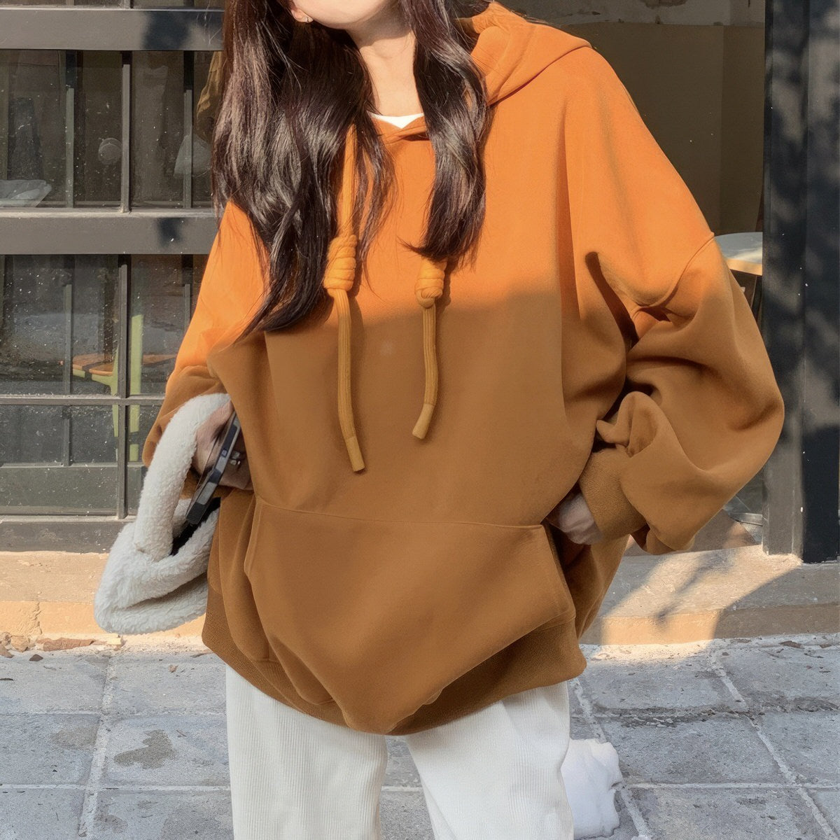 Casual Loose Fit Knot Hoodie