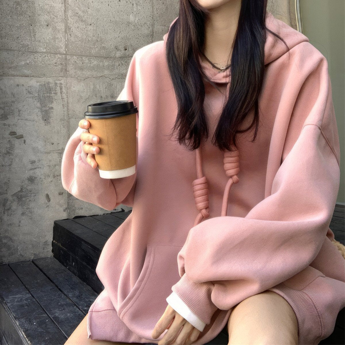 Casual Loose Fit Knot Hoodie