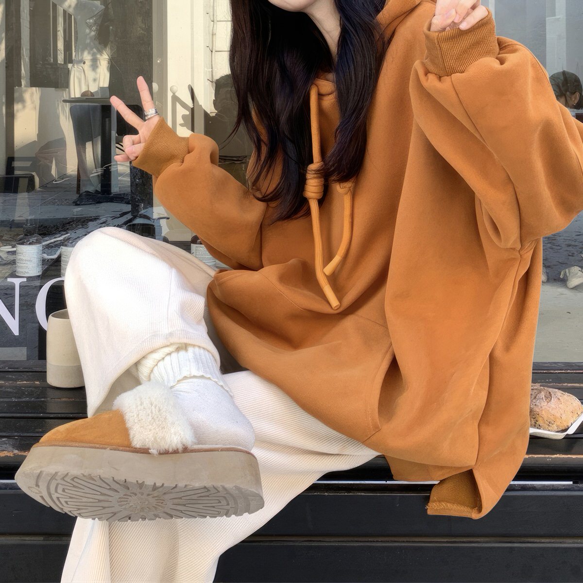 Casual Loose Fit Knot Hoodie