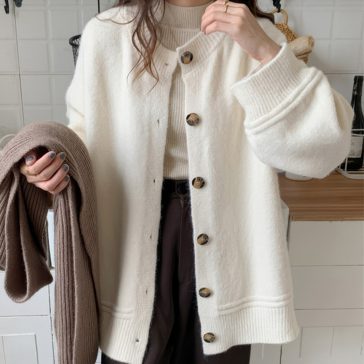 Candy Morning Loose Knit Cardigan