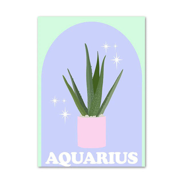 Pastel Zodiac Signs Canvas Poster