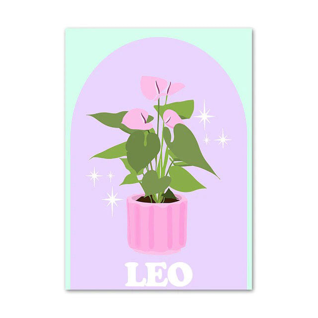 Pastel Zodiac Signs Canvas Poster