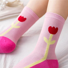 Pink Tulip Socks