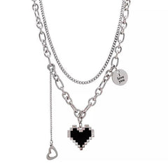 Pixel Heart Necklace