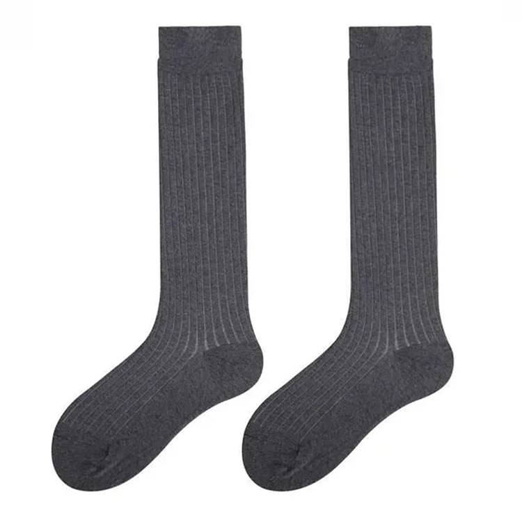 Basic Ribbed Knee High Socks