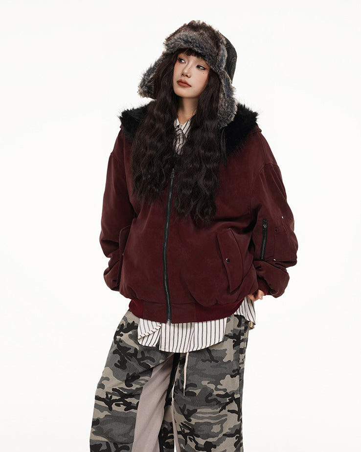 Cyber Angel Reversible Bomber Jacket