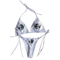 Cherub Print Cute Bikini Set