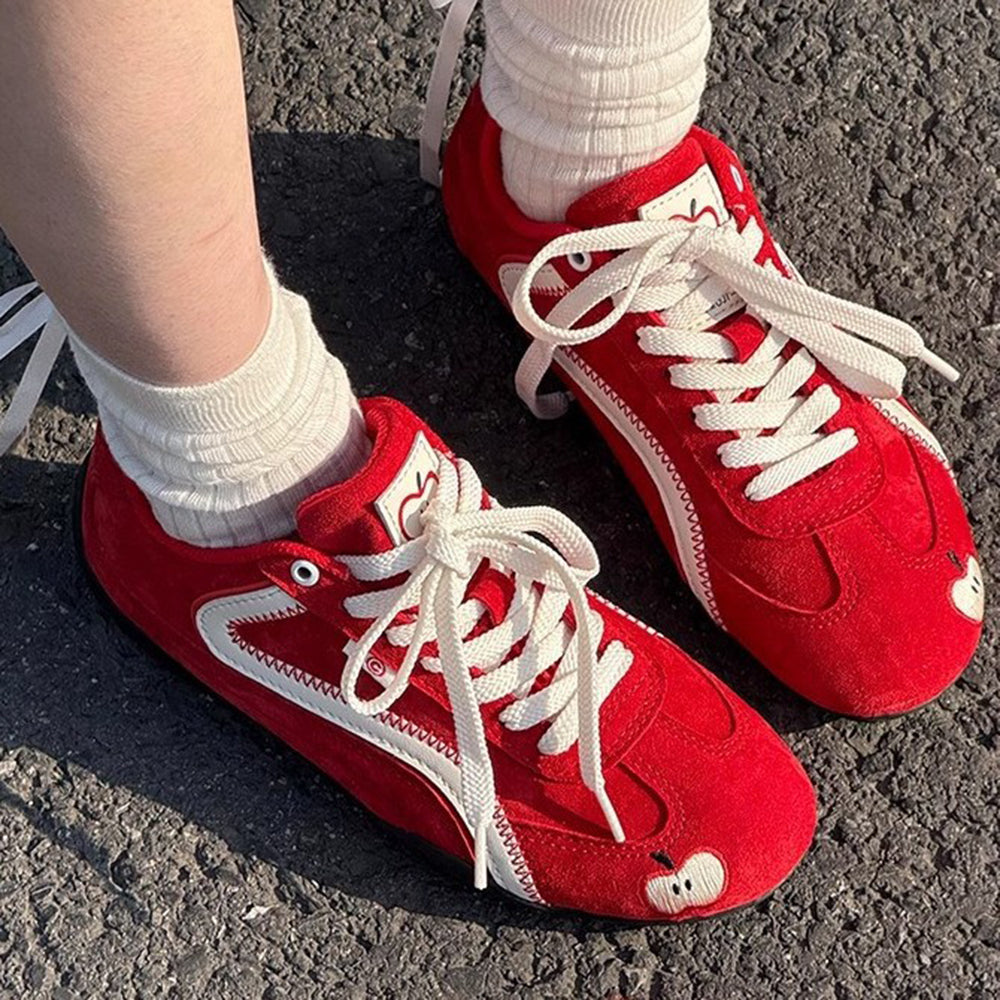 Apple on Toe Aesthetic Sneakers