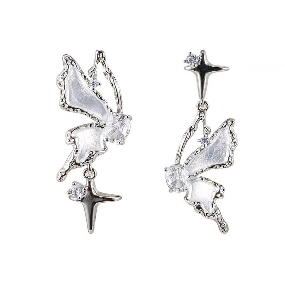 Asymmetric Butterfly Earrings