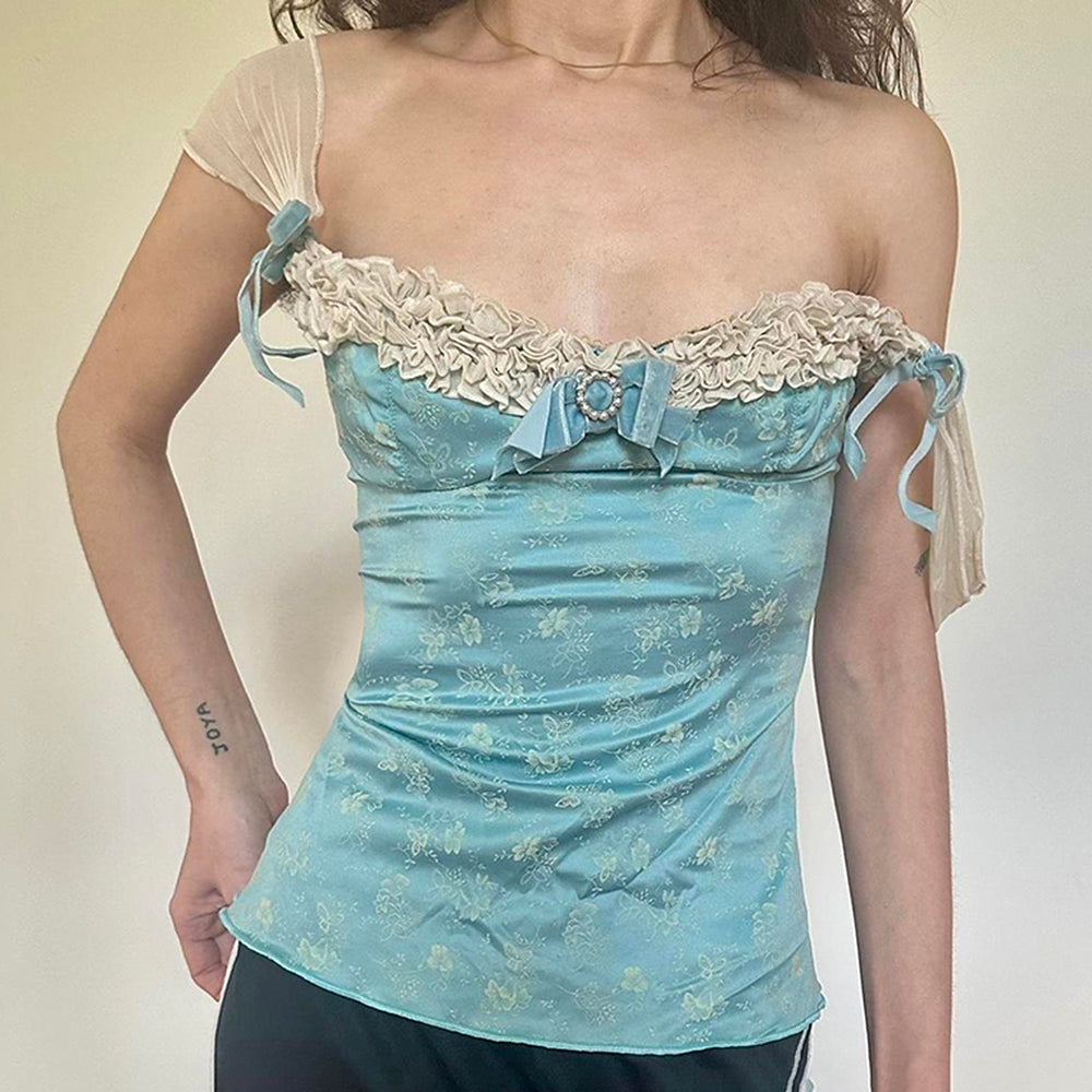 Baroque Style Satin Bustier Top