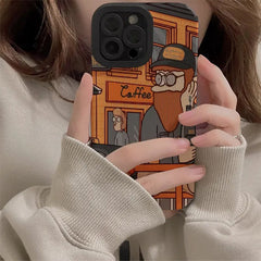 Bearded Man With Dog IPhone Case