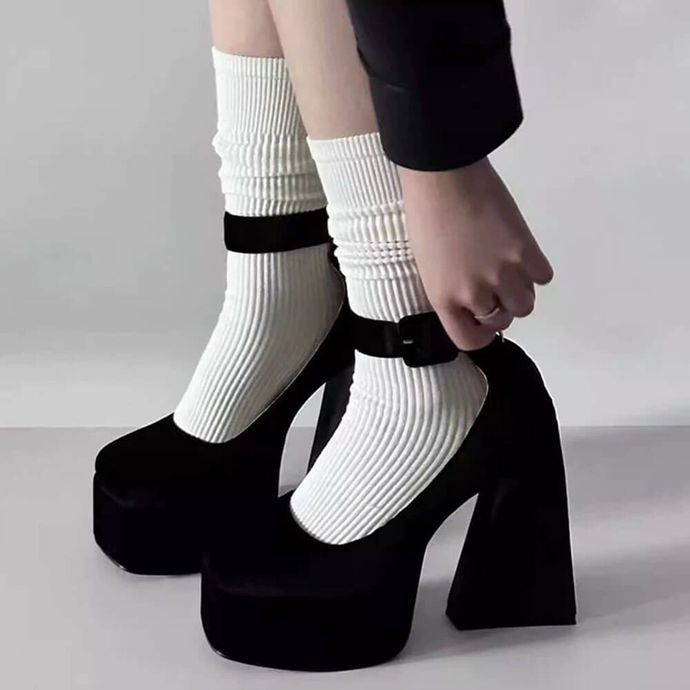 Not Your Babydoll Chunky Platform Heels