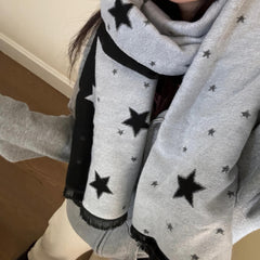 Black & White Star Scarf