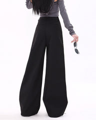 Casual Friday Wide-Leg Black Pants