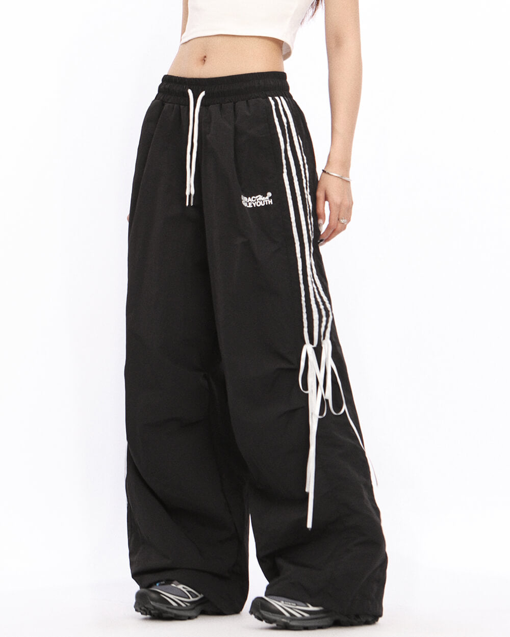 Blokette Side Stripe Wide-Leg Trousers