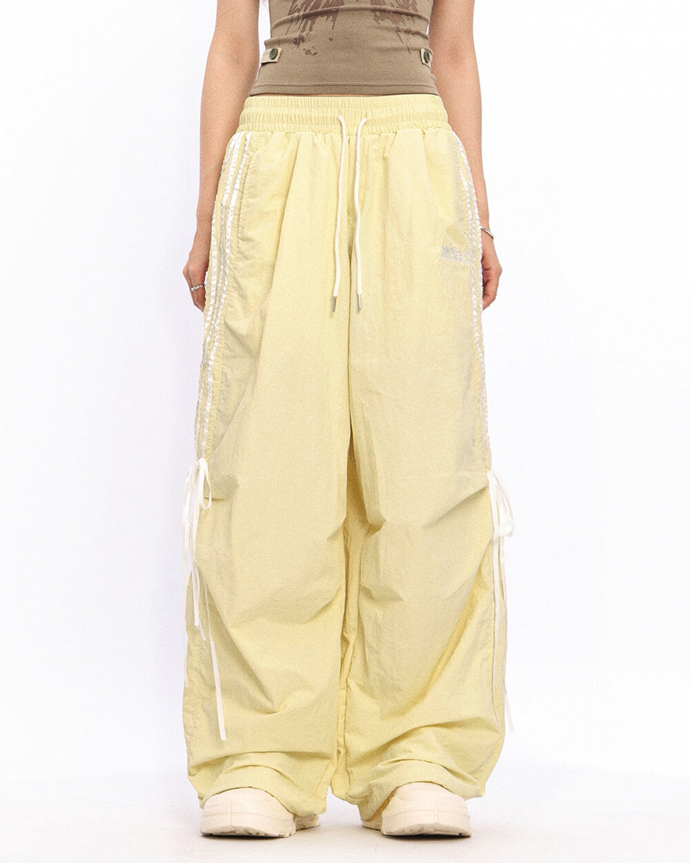 Blokette Side Stripe Wide-Leg Trousers