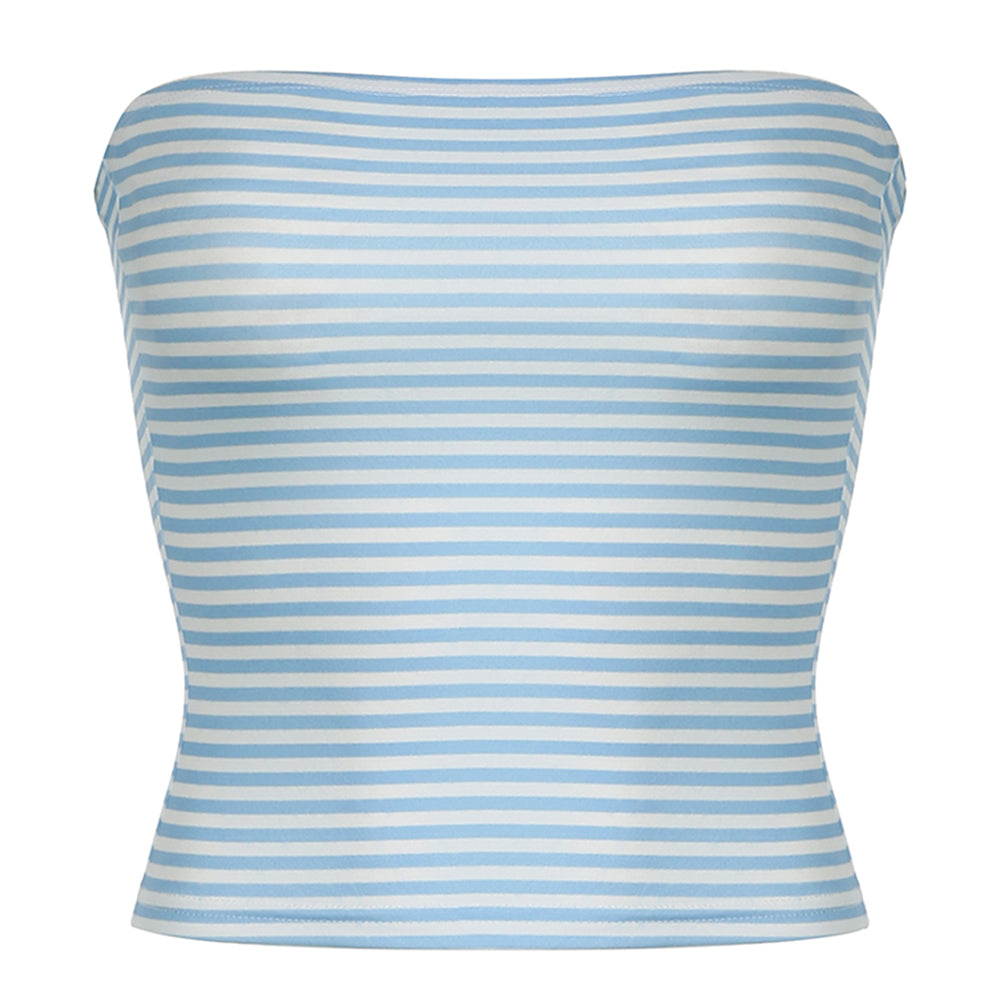 Coastal Vibes Blue Tube Top