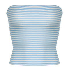 Coastal Vibes Blue Tube Top