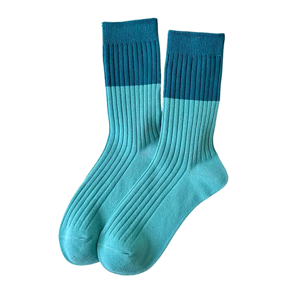 Blue & Green Patterned Socks