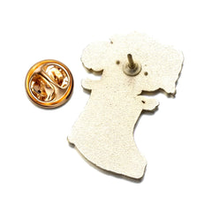 Boots with Flowers Brooch Pin