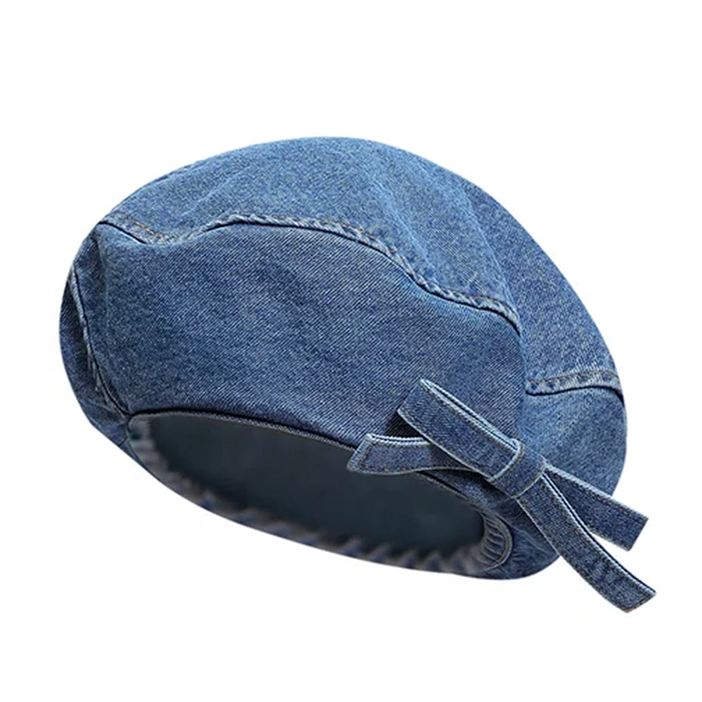 French Girl Denim Beret Hat