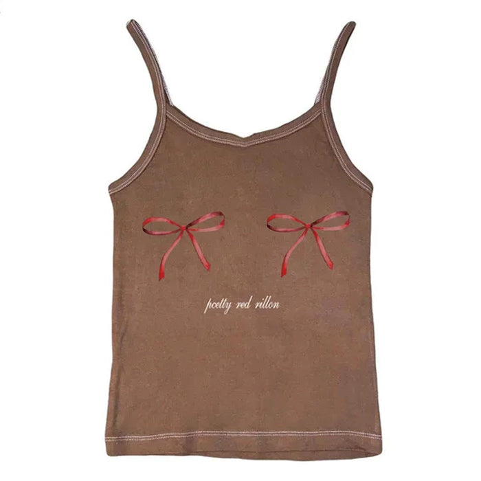 Y2K Bows Skinny Tank Top