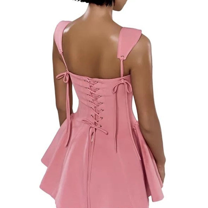 Gardens in Bloom Bow-Tie Mini Dress